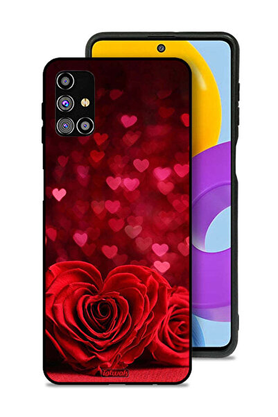 Tolwak غطاء حماية لهاتف سامسونج جالاكسي M31s بتصميم زهور على شكل قلب وفن تجريدي
