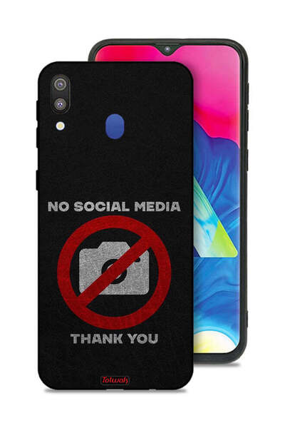 Tolwak غطاء حماية لهاتف Samsung Galaxy M20 - لا توجد وسائل تواصل اجتماعي، شكر...