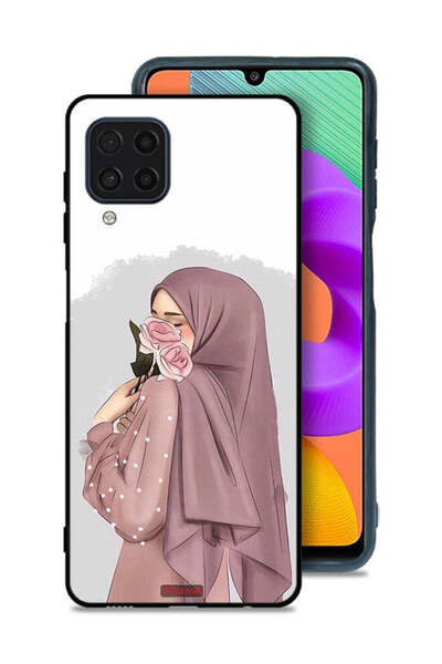 Tolwak غطاء حماية لهاتف سامسونج جالاكسي M32 4G برسومات فتاة تحمل ورودًا