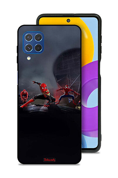 Tolwak Samsung Galaxy F62 Protective Case Cover Three Spiders