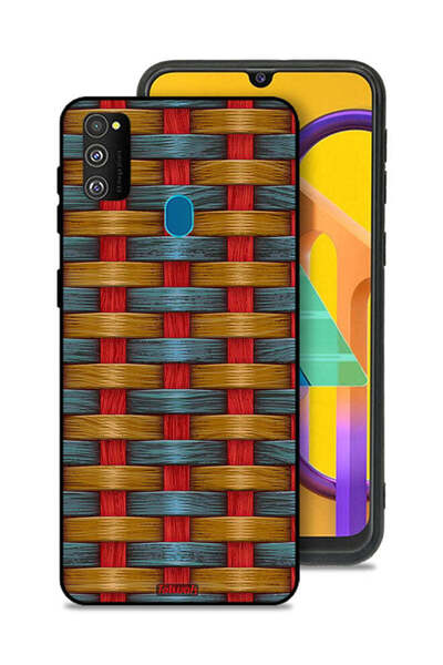 Tolwak Samsung Galaxy M30s Protective Case Cover Strips Art Pattern