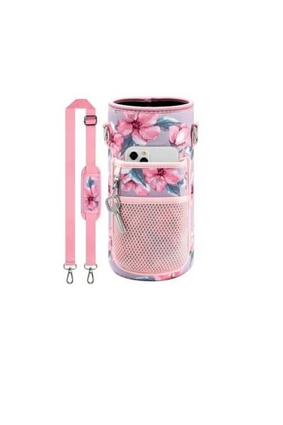 OEM Husa pentru sticla de apa de 2 l si buzunar pentru telefon, 23.4 x 10.9 cm, textil, polistiren