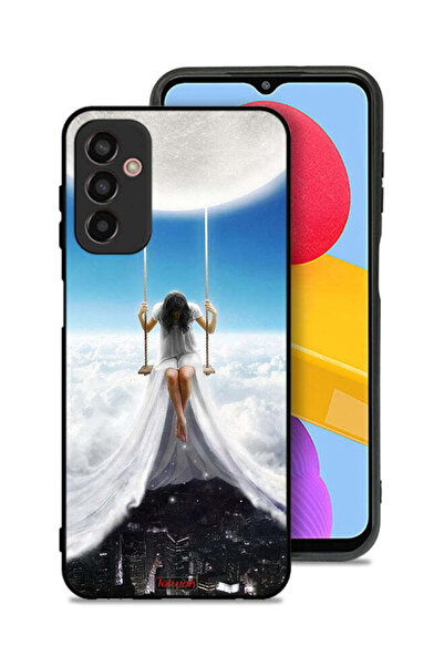 Tolwak Samsung Galaxy F13 Protective Case Cover Moon Clouds Town Art