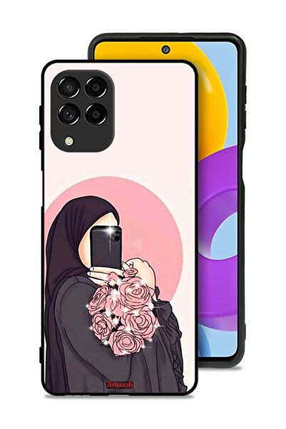 Tolwak غطاء حماية لهاتف Samsung Galaxy M53، فن التقاط صور سيلفي مع حمل الزهور