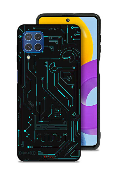 Tolwak غطاء حماية لهاتف سامسونج جالكسي F62 - دوائر فنية رقمية - شاشة متعددة -...