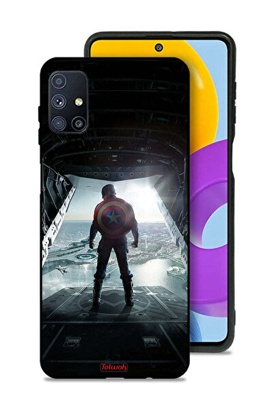 Tolwak Samsung Galaxy M51 Protective Case Cover Portrait Display Captain America
