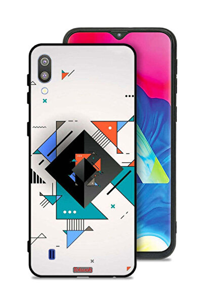 Tolwak غطاء حماية لهاتف سامسونج جالكسي M10 بأشكال مربعة ومثلثة ونمط تجريدي