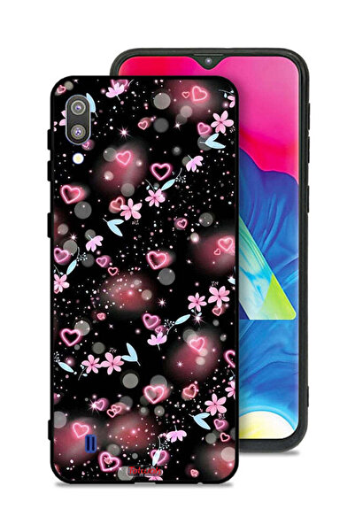 Tolwak غطاء حماية لهاتف سامسونج جالكسي M10 بنقشة قلوب وأزهار صغيرة