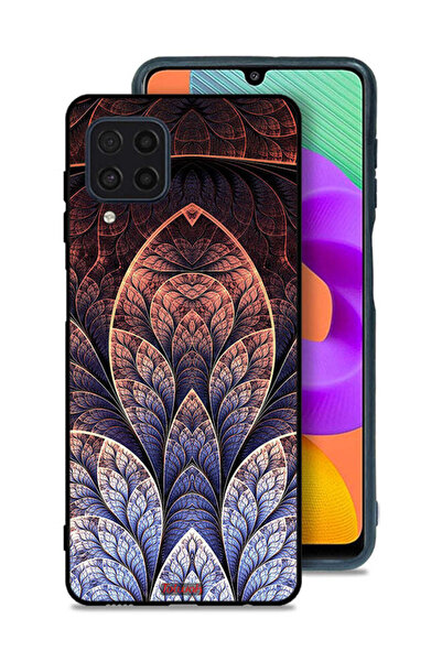 Tolwak Samsung Galaxy M32 4G Protective Case Cover Floral Fractal Abstract