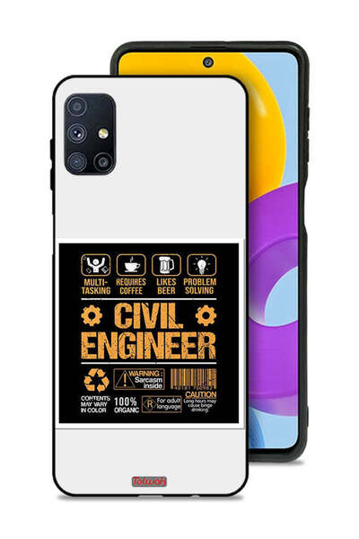 Tolwak غطاء حماية لهاتف سامسونج جالاكسي M51، ملصق مهندس مدني