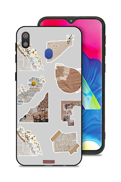 Tolwak غطاء حماية لهاتف سامسونج جالكسي M20 مصنوع من قطع من الملصقات الورقية