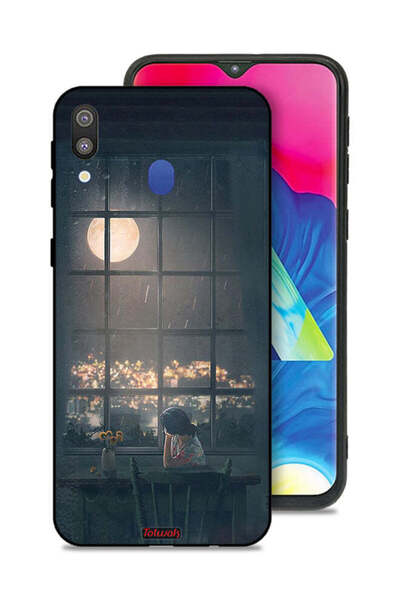 Tolwak Samsung Galaxy M20 Protective Case Cover Looking At Moon Art