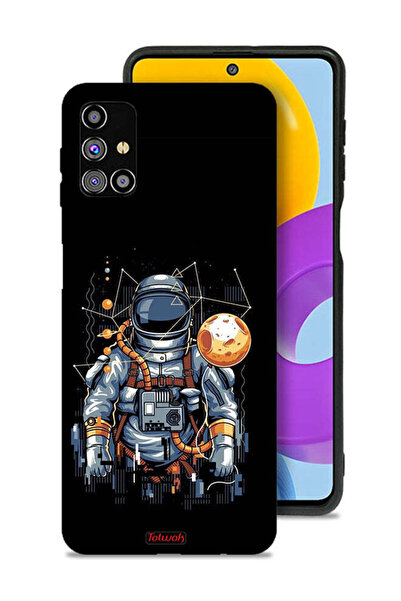Tolwak Samsung Galaxy M31s Protective Case Cover Astronaut Abstract Art
