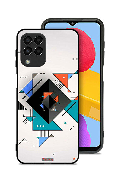 Tolwak غطاء حماية لهاتف سامسونج جالاكسي M33 بأشكال مربعة ومثلثة ونمط تجريدي