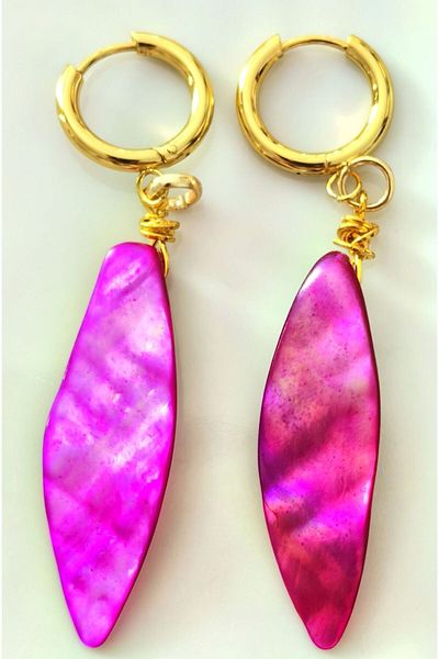 THİNBLACK Real Natural Stone Dangle Earrings