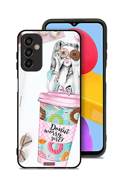 Tolwak غطاء حماية لهاتف سامسونج جالاكسي F23 بتصميم فتاة دونات ووري
