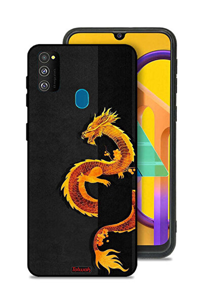 Tolwak Samsung Galaxy M30s Protective Case Cover Dragon Art