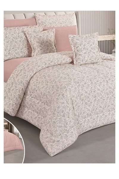 smart home Double-sided comforter set, 8-piece comforter with comfortable inner filling, 8-piece double comforter fits two people's beds