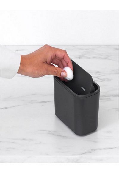 Brabantia Mindset Textured Feel Non Scratching Swing Lid Bathroom Waste Caddy
