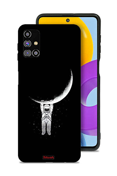 Tolwak Samsung Galaxy M31s Protective Case Cover Hanging From Moon