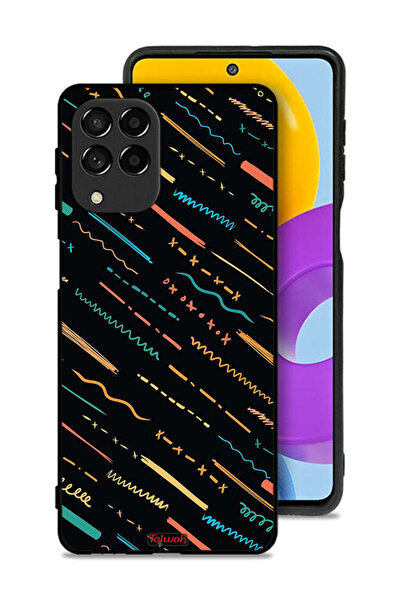 Tolwak غطاء حماية لهاتف سامسونج جالاكسي M53 بنمط خطوط X مجردة
