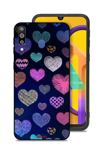 Tolwak غطاء حماية لهاتف سامسونج جالاكسي M30 بنقشة قلوب داجا