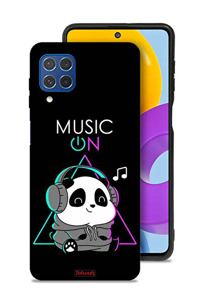 Tolwak غطاء حماية لهاتف سامسونج جالاكسي F62 بطبعة موسيقى الباندا