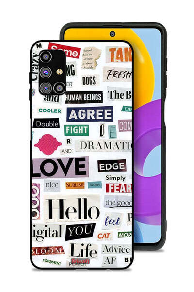 Tolwak Samsung Galaxy M31s Protective Case Cover Short Quotes Stickers