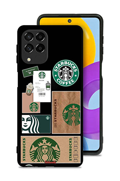 Tolwak غطاء حماية لجهاز سامسونج جالكسي M53، ملصق ستاربكس