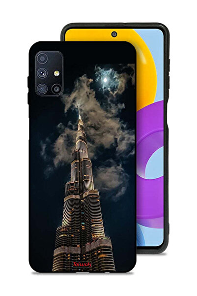 Tolwak Samsung Galaxy M51 Protective Case Cover Burj Khalifa In Night