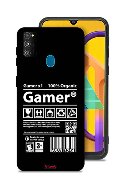 Tolwak Samsung Galaxy M30s Protective Case Cover Gamer Sticker