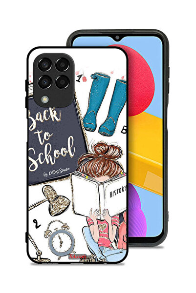 Tolwak غطاء حماية لهاتف سامسونج جالاكسي M33 - فتاة العودة إلى المدرسة تقرأ ال...