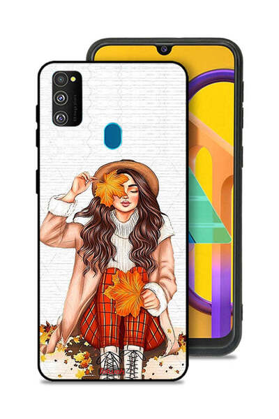 Tolwak غطاء حماية لهاتف سامسونج جالاكسي M30s يحمل صورة أوراق الخريف