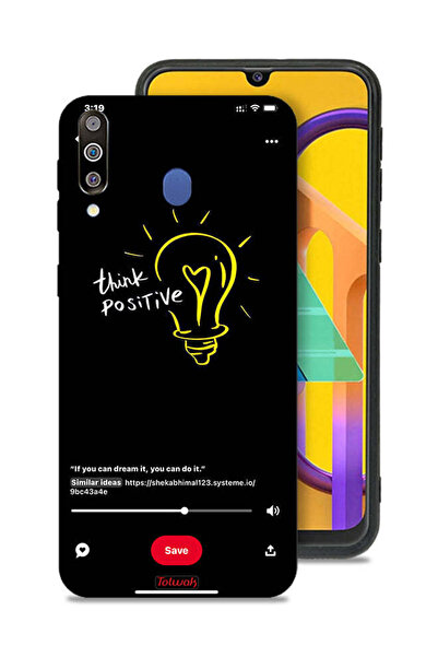 Tolwak غطاء حماية لهاتف سامسونج جالكسي M30 - فكر إيجابيًا