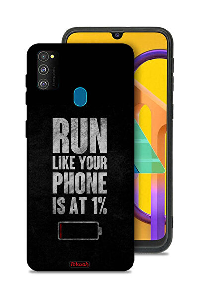 Tolwak غطاء حماية لهاتف Samsung Galaxy M30s، اركض كما لو أن هاتفك يعمل بنسبة 1%