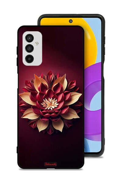 Tolwak Samsung Galaxy M52 5G Protective Case Cover Flower Abstract Design