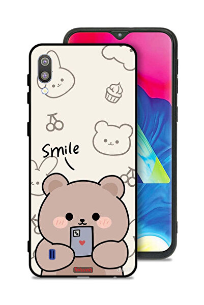 Tolwak غطاء حماية لهاتف سامسونج جالاكسي M10 برسومات الدب المبتسم