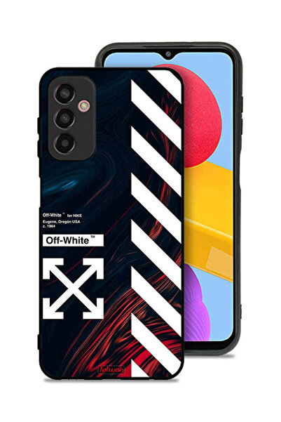 Tolwak Samsung Galaxy M13 Protective Case Cover Off White Sticker