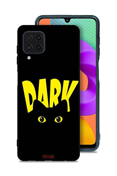 Tolwak Samsung Galaxy M22 Protective Case Cover Dark Cat