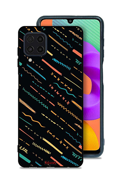 Tolwak غطاء حماية لهاتف سامسونج جالاكسي M22 بنمط خطوط X مجردة