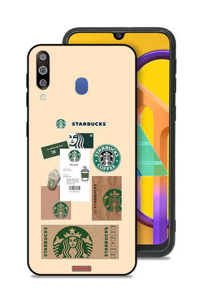 Tolwak Samsung Galaxy M30 Protective Case Cover Coffee Sticker
