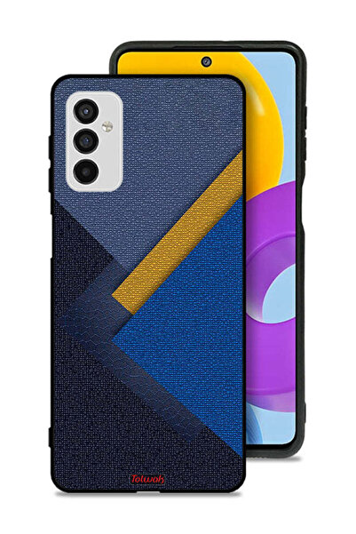 Tolwak غطاء حماية لهاتف سامسونج جالاكسي M52 5G بنقشة مثلثات جلدية