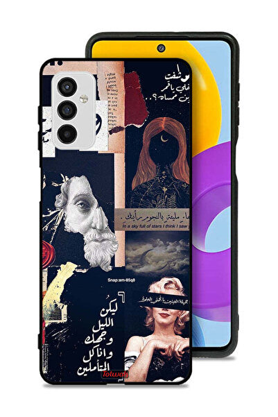 Tolwak غطاء حماية لهاتف سامسونج جالاكسي M52 5G بعبارات عربية ووجوه مقطوعة