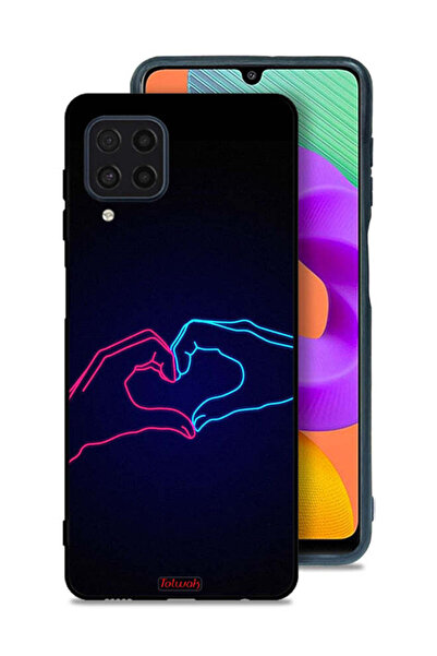 Tolwak Samsung Galaxy M32 4G Protective Case Cover Touching Hand Making Heart