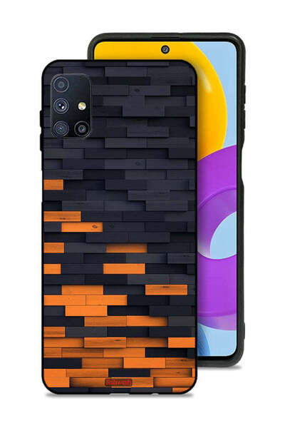 Tolwak Samsung Galaxy M51 Protective Case Cover Wooden Wall