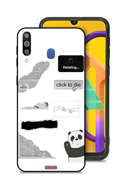 Tolwak Samsung Galaxy M30 Protective Case Cover Panda Sticker