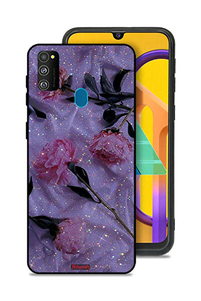 Tolwak غطاء حماية لهاتف سامسونج جالاكسي M30s بنقشة ورود لامعة