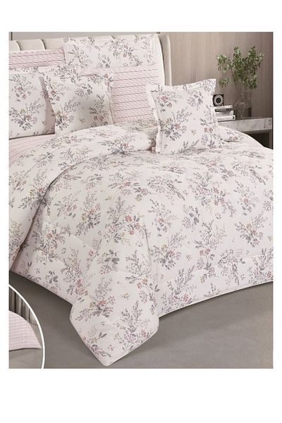 smart home Double-sided comforter set, 8-piece comforter with comfortable inner filling, 8-piece double comforter fits two people's beds