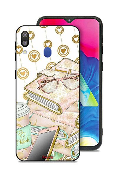 Tolwak Samsung Galaxy M20 Protective Case Cover Glasses On Books
