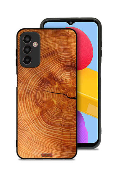Tolwak Samsung Galaxy M13 Protective Case Cover Crack Wood